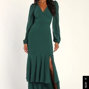 Lulus Tier Elegance Long Sleeve Maxi Dress